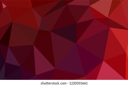 Dark Red vector abstract polygonal template. Geometric illustration in Origami style with gradient.  New template for your brand book.