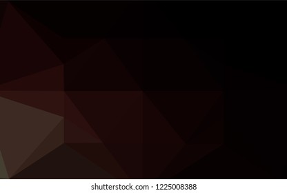Dark Red vector abstract polygonal cover. Glitter abstract illustration with an elegant design. The textured pattern can be used for background.
