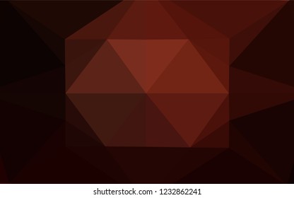 Dark Red vector abstract polygonal layout. Glitter abstract illustration with an elegant design. The polygonal design can be used for your web site.