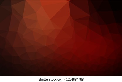 Dark Red vector abstract polygonal texture. Glitter abstract illustration with an elegant design. Triangular pattern for your business design.