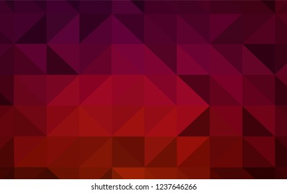 Dark Red vector abstract polygonal pattern. Triangular geometric sample with gradient.  A new texture for your web site.