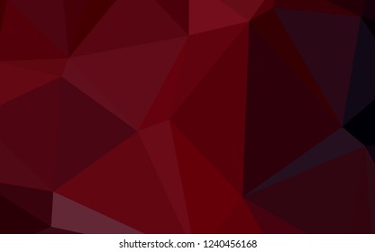 Dark Red vector abstract polygonal pattern. Shining polygonal illustration, which consist of triangles. A new texture for your design.