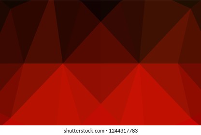 Dark Red vector abstract polygonal layout. A vague abstract illustration with gradient. A new texture for your design.