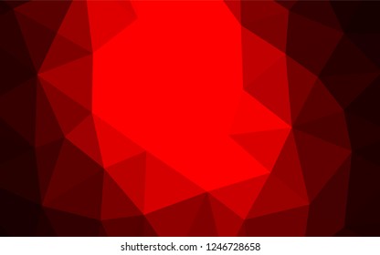 Dark Red vector abstract polygonal layout. A completely new color illustration in a vague style. The best triangular design for your business.