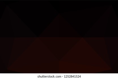 Dark Red vector abstract polygonal layout. A sample with polygonal shapes. The best triangular design for your business.