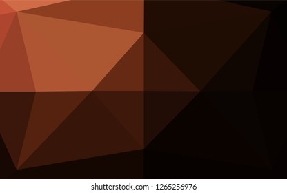 Dark Red vector abstract polygonal layout. Colorful abstract illustration with gradient. The best triangular design for your business.