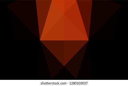 Dark Red vector abstract polygonal layout. An elegant bright illustration with gradient. The completely new template can be used for your brand book.