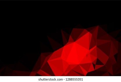 Dark Red vector abstract polygonal texture. A completely new color illustration in a vague style. The textured pattern can be used for background.