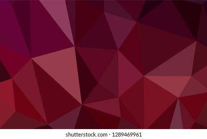Dark Red vector abstract polygonal pattern. Glitter abstract illustration with an elegant triangles. Template for cell phone's backgrounds.