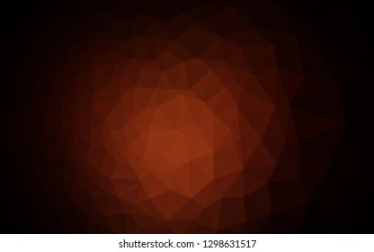 Dark Red vector abstract polygonal cover. A sample with polygonal shapes. Completely new design for your business.