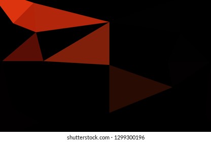 Dark Red vector abstract polygonal layout. Triangular geometric sample with gradient.  Polygonal design for your web site.
