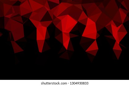Dark Red vector abstract polygonal texture. An elegant bright illustration with gradient. Completely new template for your business design.