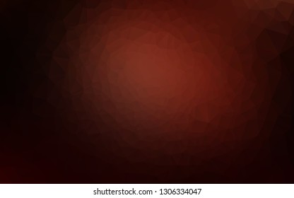Dark Red vector abstract polygonal layout. A sample with polygonal shapes. Triangular pattern for your business design.