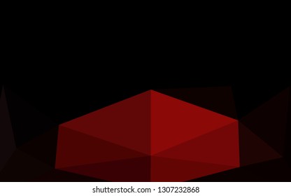 Dark Red vector abstract polygonal layout. Brand new colorful illustration in with gradient. The best triangular design for your business.
