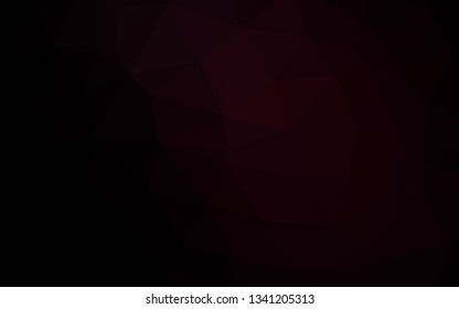 Dark Red vector abstract polygonal layout. Creative illustration in halftone style with gradient. The best triangular design for your business.