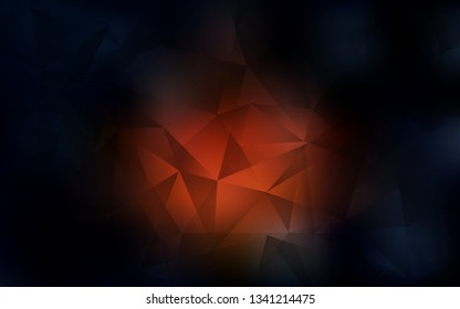 Dark Red vector abstract polygonal background. Shining colorful illustration with triangles. A completely new design for your leaflet.