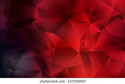 Dark Red vector abstract polygonal pattern. A completely new color illustration in a polygonal style. A completely new design for your leaflet.