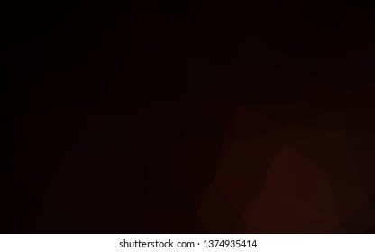 Dark Red vector abstract polygonal texture. Triangular geometric sample with gradient.  Textured pattern for background.
