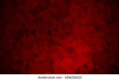 Dark Red vector abstract polygonal cover. Colorful illustration in abstract style with gradient. Completely new design for your business.