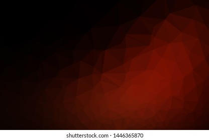 Dark Red vector abstract polygonal cover. Triangular geometric sample with gradient.  Template for your brand book.