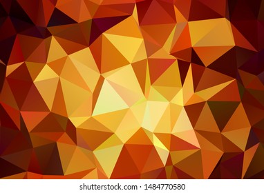 Dark Red vector abstract polygonal template. A sample with polygonal shapes. Textured pattern for your backgrounds.
