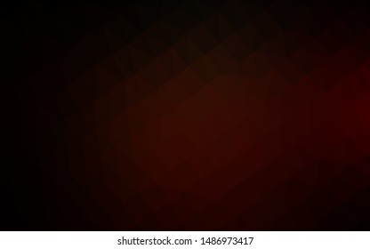 Dark Red vector abstract polygonal texture. Colorful abstract illustration with gradient. Polygonal design for your web site.