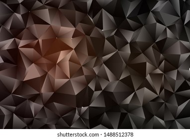Dark Red vector abstract polygonal layout. A sample with polygonal shapes. Triangular pattern for your business design.