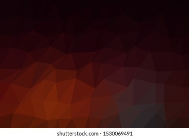 Dark Red vector abstract polygonal cover. Modern geometrical abstract illustration with gradient. The best triangular design for your business.