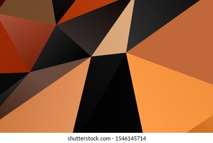 Dark Red vector abstract polygonal layout. Colorful illustration in Origami style with gradient.  Template for your brand book.
