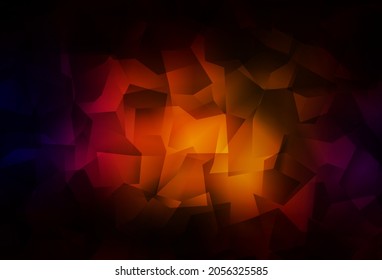 Dark Red vector abstract polygonal background. Creative illustration in halftone style with triangles. New template for your brand book.
