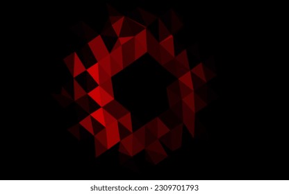 Dark Red vector abstract polygonal layout. A sample with polygonal shapes. The best triangular design for your business.