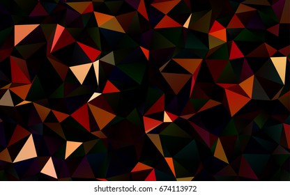 Dark Red vector abstract polygonal pattern. An elegant bright illustration with gradient. Brand-new design for your business.