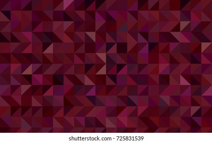 Dark Red vector abstract polygonal template. Colorful abstract illustration with gradient. Triangular pattern for your business design.