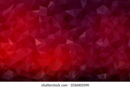 Dark Red vector abstract textured polygonal background. Blurry triangle design. Pattern can be used for background.