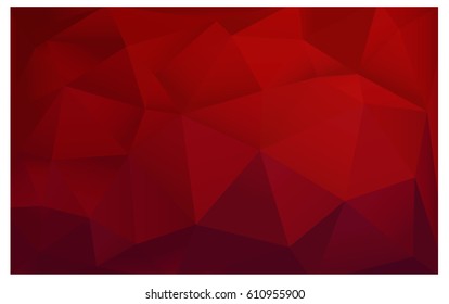 Dark Red vector abstract textured polygonal background. Blurry triangle design. Pattern can be used for background.