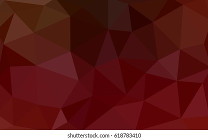 Dark Red vector abstract textured polygonal background. Blurry triangle design. Pattern can be used for background.