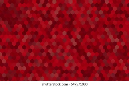 Dark Red vector abstract textured polygonal background. Brand-new blurry hexagonal design. Pattern can be used for background.