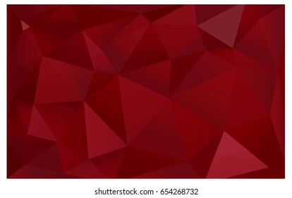 Dark Red vector abstract textured polygonal background. Blurry triangle design. Pattern can be used for background.