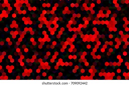 Dark Red vector abstract textured polygonal background. Brand-new blurry hexagonal design. Pattern can be used for background.