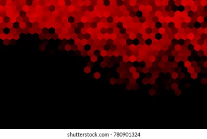 Dark Red vector abstract textured polygonal background. Brand-new blurry hexagonal design. Pattern can be used for background.