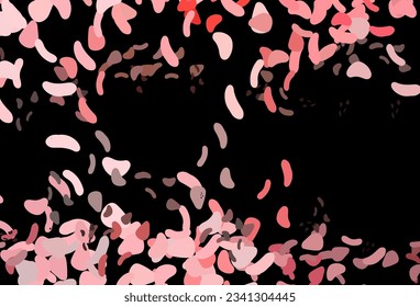 Dark Red vector backdrop with abstract shapes. Colorful chaotic forms with gradient in modern style. Modern design for your business card.