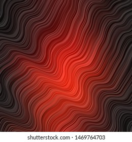 Dark Red vector backdrop with bent lines. Illustration in abstract style with gradient curved.  Smart design for your promotions.