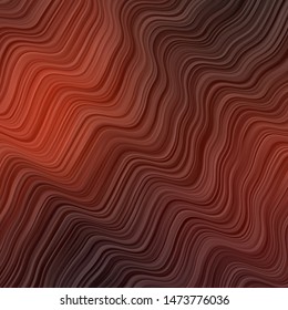 Dark Red vector backdrop with bent lines. Colorful illustration, which consists of curves. Template for your UI design.
