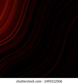 Dark Red vector backdrop with bent lines. Abstract gradient illustration with wry lines. Pattern for commercials, ads.