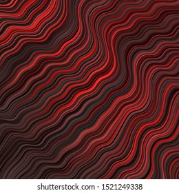 Dark Red vector backdrop with bent lines. Abstract illustration with bandy gradient lines. Best design for your posters, banners.