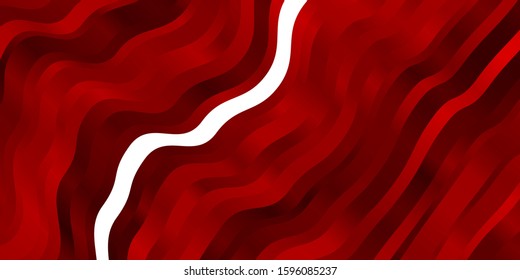 Dark Red vector backdrop with bent lines. Abstract illustration with bandy gradient lines. Best design for your ad, poster, banner.