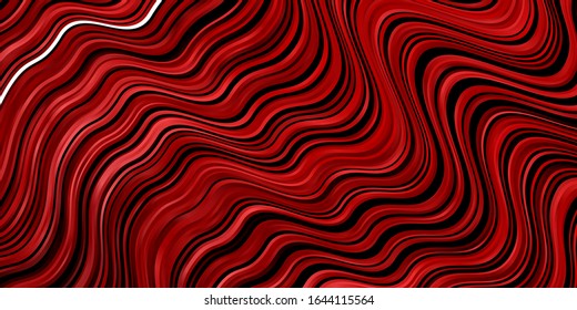 Dark Red vector backdrop with bent lines. Colorful illustration, which consists of curves. Pattern for business booklets, leaflets