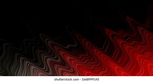 Dark Red vector backdrop with bent lines. Abstract illustration with gradient bows. Pattern for ads, commercials.
