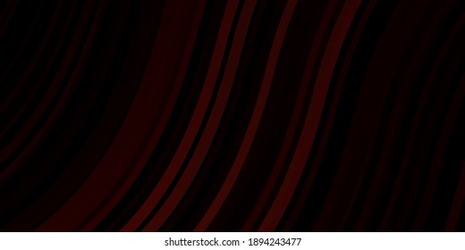 Dark Red vector backdrop with bent lines. Colorful illustration, which consists of curves. Pattern for ads, commercials.