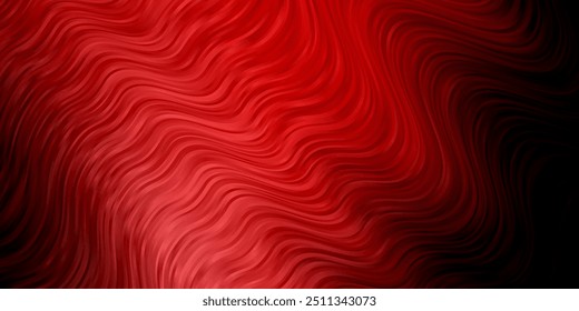 Dark Red vector backdrop with bent lines. Colorful illustration, which consists of curves. Pattern for business booklets, leaflets